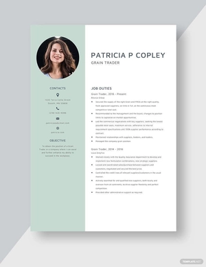 Grain Trader Resume