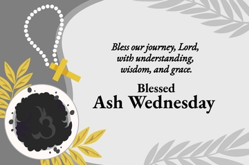 Free Ash Wednesday Banner Template to Edit Online