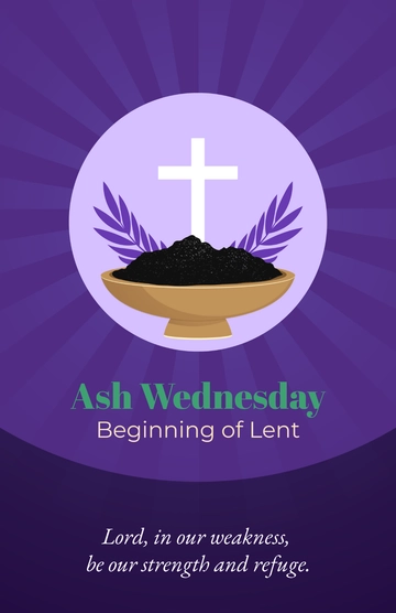 Free Ash Wednesday Poster Template to Edit Online