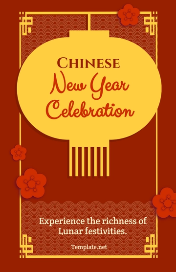 Free Chinese New Year Celebration Poster Template to Edit Online