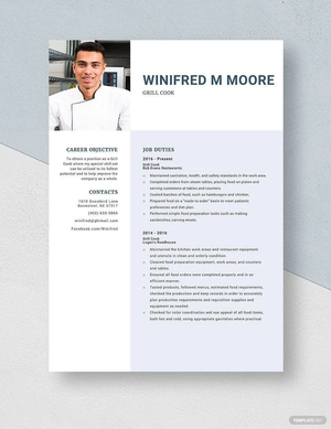 Grill Cook Resume