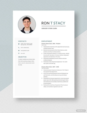 Grocery Store Clerk Resume