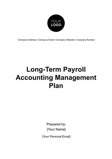 Free Long-Term Payroll Accounting Management Plan Template to Edit Online