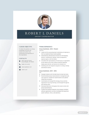 Group Coordinator Resume