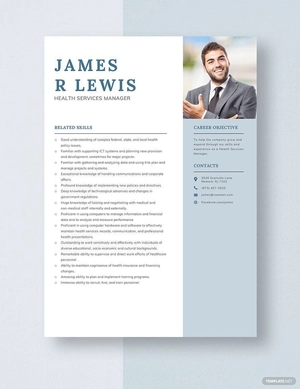 Health Services Manager Resume