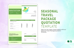 Seasonal Travel Package Quotation Template