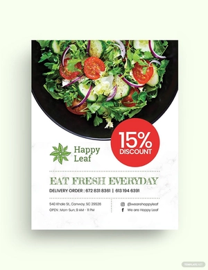 Vegetarian Salad Food Flyer Template