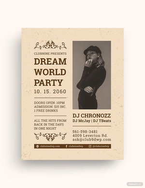 Vintage Night Party Flyer Template