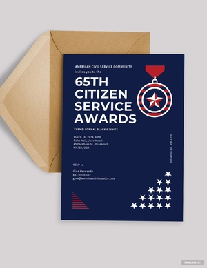Service Award Invitation Template