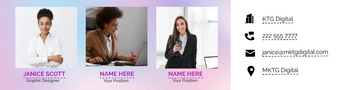 Free Digital Marketing Agency Multiple Employee Email Signature Template to Edit Online