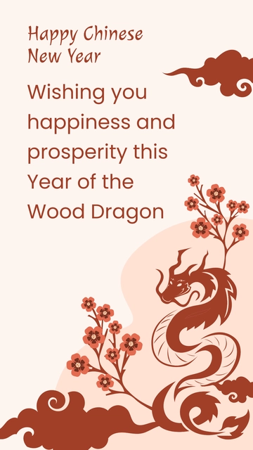 Free Happy Chinese New Year Quotes Template to Edit Online