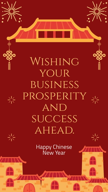 Free Chinese New Year Quotes for Business Template to Edit Online