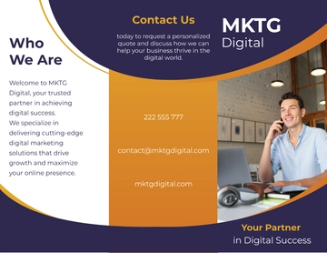 Free Digital Marketing Agency Digital Brochure Design Template to Edit Online