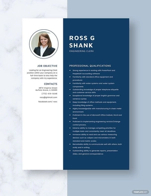 Engineering Clerk Resume