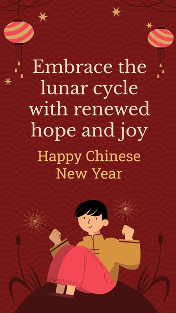 Free Chinese Lunar New Year Quotes Template to Edit Online