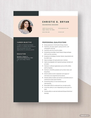 Engineering Designer Resume