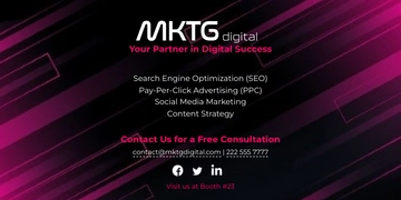 Free Digital Marketing Agency Tabletop Event Banner Template to Edit Online