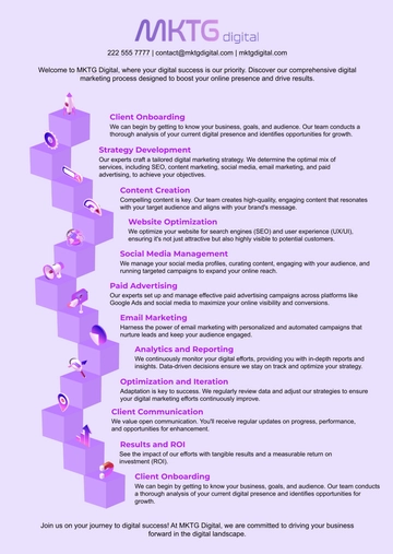 Free Digital Marketing Agency Process Infographic Template to Edit Online