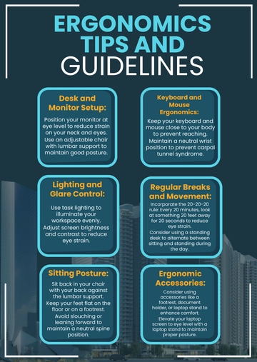 Free Digital Marketing Agency Ergonomic Tips and Guidelines Infographic Template to Edit Online