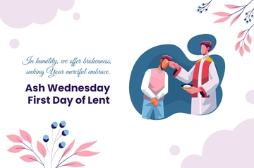 Free Ash Wednesday Holiday Template to Edit Online