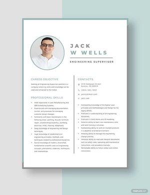 Engineering Supervisor Resume