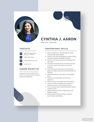 English Teacher Resume
