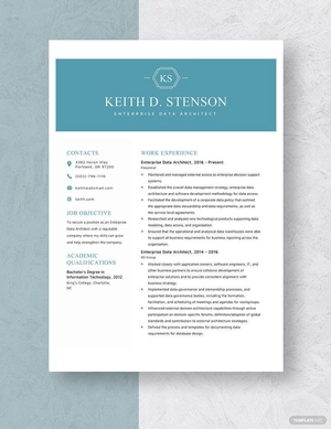 Enterprise Data Architect Resume