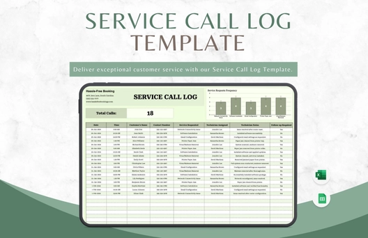 Service Call Log Template