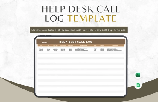 Help Desk Call Log Template
