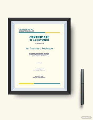 Certificate of Achievement Template