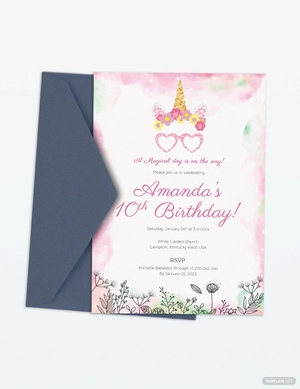 Girl Birthday Party Invitation Template