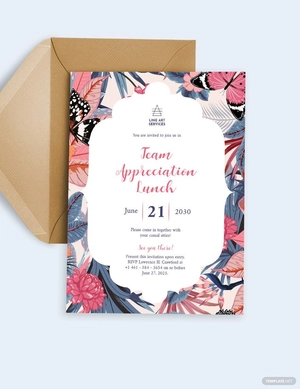 Team Appreciation Lunch Invitation Template