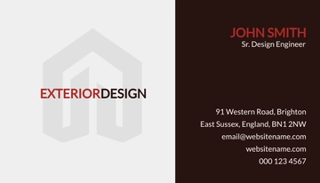 Free Exterior Design Business Card Template to Edit Online