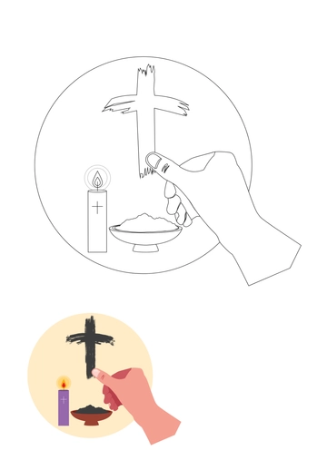 Free Ash Wednesday Coloring Sheet Template to Edit Online