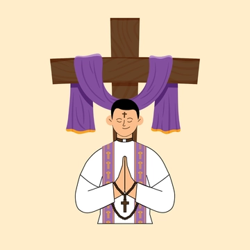Free Ash Wednesday Cross Clipart Template to Edit Online