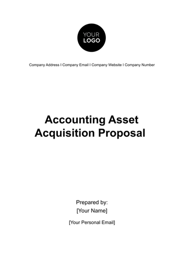 Free Accounting Asset Acquisition Proposal Template to Edit Online