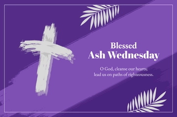Free Blessed Ash Wednesday Banner Template to Edit Online