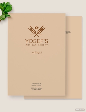 Artisan Bakery Menu Template