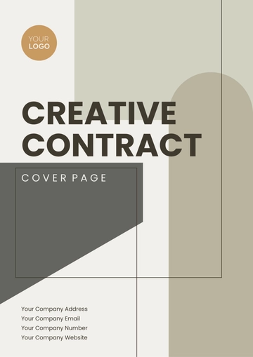 Free Creative Contract Cover Page Template to Edit Online