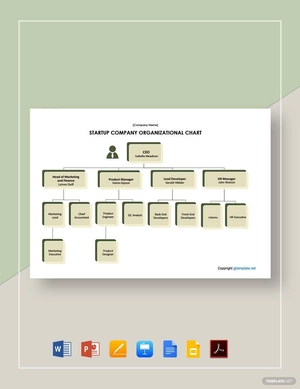 Startup Company Organizational Chart Template