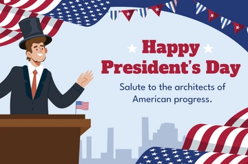 Free Happy President's Day Banner Template to Edit Online
