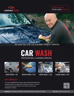 Professional Car Wash Flyer Template