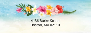 Free Beach Wedding Address Labels Card Template to Edit Online