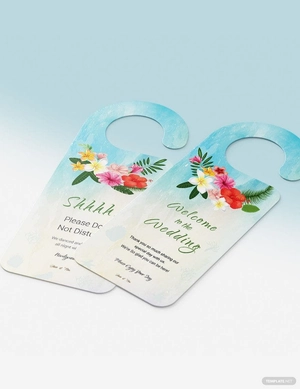 Beach Wedding Door Hanger Template