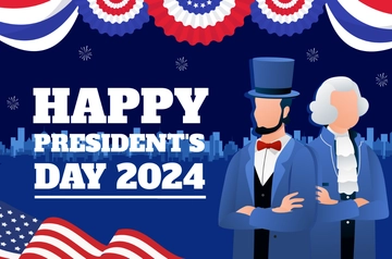 Free President's Day Banner Clip Art Template to Edit Online