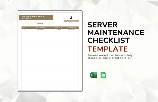 Server Maintenance Checklist Template