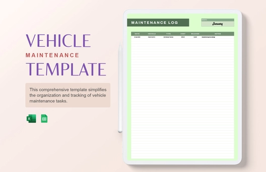Vehicle Maintenance Template Vehicle Maintenance Template