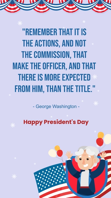 Free Happy President's Day Quotes Template to Edit Online