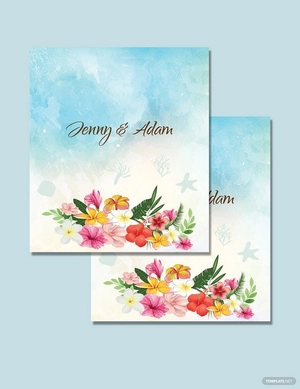 Beach Wedding Place Card Template