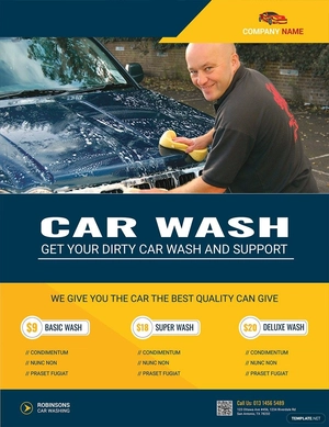 Modern Car Wash Flyer Template